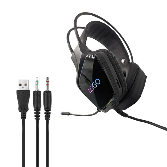 Factory Sale Dynamic Driver Gaming Headphones Headset Mic LED Light Ear Wired for PC Mobile Phone DJ Travel Use IPX-4 Waterproof