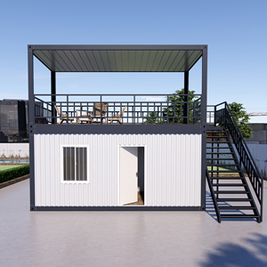 Conteneur mobile préfabriqué en acier de 20/40 pieds avec terrasse, chambre et salle de bain – Design moderne pour appartement de vacances facile à installer - Product Image 3