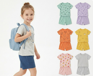 Lot de Stock en Gros pour Enfants : Ensembles d'Été en Polyester, Tailles et Styles Mixtes, T-shirts Respirants, Débardeurs et Shorts – Surstock Enfants - Product Image 2