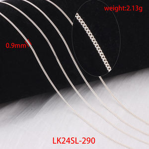 Rantai pinggiran rantai Pria Multi ukuran 0.9-2.8mm rantai Tautan Kuba perak murni S925 mewah untuk pembuatan perhiasan gelang wanita DIY - Product Image 3
