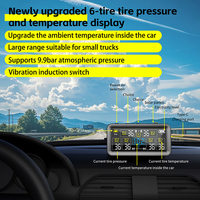 Ensemble de 6 capteurs Tpms à énergie solaire universels avec 5 modes d'alarme, moniteur de pression des pneus, vente en gros