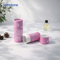 Boîte d'emballage ronde en carton kraft biodégradable imprimée sur mesure pour diffuseur de voiture, tube en papier cylindrique pour huile essentielle et sérum