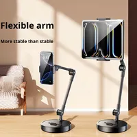 Nouveau support de téléphone portable flexible et portable, hauteur et angle réglables, rotation à 360 degrés, support de tablette de bureau en acier carbone