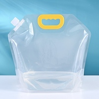 Pliable 1L 2L 3L 5L Alimentaire Boisson Transparent Sac D'eau Potable En Plastique Emballage Bec Poche