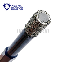 Broca de diamante de 6 mm de cambio rápido para perforación en seco, con vástago hexagonal y soldadura al vacío, para azulejos de porcelana y cerámica