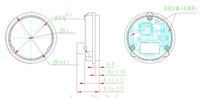 Escáner de Código QR 2D Compacto y Redondo AD335, IP54, Integrado, Pantalla de 640*480, Decodificación USB, en Stock, para Kiosco y Torniquete