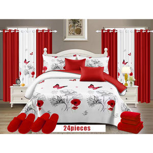 Wholesale <strong>Bedding</strong> <strong>Sets</strong> <strong>with</strong> <strong>Matching</strong> <strong>Curtains</strong> 24 Pieces <strong>Curtain</strong> <strong>Bedding</strong> <strong>Set</strong> Bedspread <strong>Set</strong> Queen Size for Home Use - Product Image 4