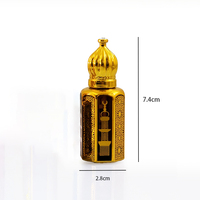 Flacon de parfum élégant en verre mat de luxe avec bille roll-on, vide, 3ml, 6ml, 12ml, personnalisable