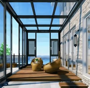 Adaptable 4 saisons Conservatoire Sun Room Extension Véranda Jardin Maison en verre feuilleté - Product Image 1