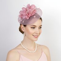 Coiffe de mariée vintage transfrontalière euro-américaine, voile en résille, accessoire capillaire fleur et plume, pour spectacle de danse, chapeau haut de forme, thé