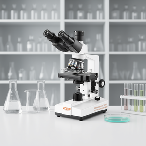 Microscopio Compuesto Trinocular de Laboratorio DB al por Mayor con Aumento de 40X-5000X, Fuente de Luz LED y Platina Mecánica de Doble Capa - Product Image 2