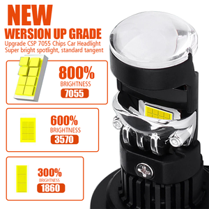 ไฟหน้าโปรเจคเตอร์แบบ Bi-LED รุ่น Zda2 <span class=keywords><strong>Mini</strong></span> H4 H7 H11 H8 9006 Hb4 สำหรับรถยนต์ 9005 Hb3 ความสว่าง 13800 ลูเมน แรงดันไฟฟ้า 12 โวลต์ กำลังไฟ 60 วัตต์ - Product Image 2