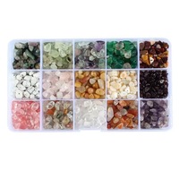 Pierres précieuses et cristaux pour la fabrication de bijoux, boîte de perles en pierre naturelle, kit de fabrication de bracelets de forme irrégulière