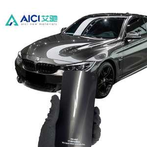 Envoltura gris metálico de vinilo autoadhesivo <span class=keywords><strong>Gunsmoke</strong></span> gris Anti amarillo Color TPU PPF película de protección de pintura de coche rollo de urdimbre de coche - Product Image 1