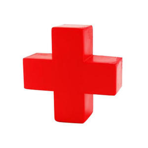 Palline Antistress Personalizzate a Forma di Croce Rossa e Verde, Logo Promozionale, Morbide in TPR, Regalo Medico, Pronto Soccorso, Salute e Benessere - Product Image 1