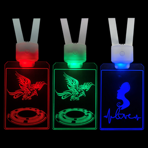 LSD Concert OEM Custom Logo <strong>Acrylic</strong> LED Modern Business Glowing Flashing Luminous Badge Letterpress Printing RGB Colors - Product Image 2