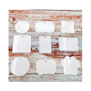 Customized Gloss White 1.0mm 3.5" Sublimation Xmas Ornament Circle Round Aluminum Sublimation Ornaments for <strong>Christmas</strong> - Product Image 5