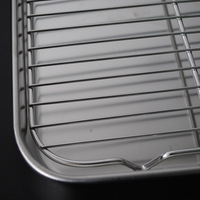 Plateaux de séchage en treillis métallique SUS 304 de qualité alimentaire pour four, déshydrateur de viande séchée, support de refroidissement pour gâteaux et pains, plaque de cuisson en acier inoxydable