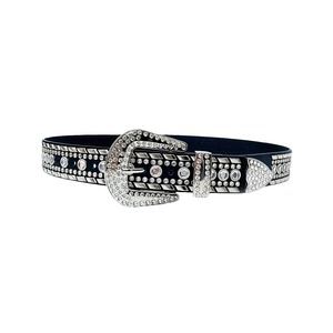 Cinturones <span class=keywords><strong>de</strong></span> mujer <span class=keywords><strong>con</strong></span> diamante decorativo diseñador occidental Bling cinturón <span class=keywords><strong>de</strong></span> vaquero para hombres Unisex estilo clásico adultos <span class=keywords><strong>de</strong></span> moda - Product Image 5