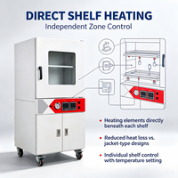Oven Pengering Vakum dengan Pompa Vakum Terintegrasi 250L, Kabinet Peredam Kebisingan, Ruang Stainless Steel, Desain Sudut Lengkung, Mudah Dibersihkan
