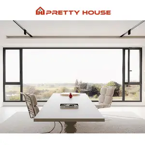 Prettyhouse Energy Saving Soundproof Thermal Break Insulated Double Glazed Aluminum Casement Window For House