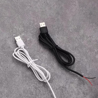 Cable USB a macho personalizado de 18AWG con cobre puro, 2 núcleos, 4 núcleos, cola estañada en blanco y negro para uso de cámara y teléfono móvil