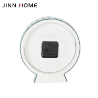 Circulaire argent miroir réveil horaire carillon Art déco Style horloge de bureau maison décorative dessus de Table mouvement électronique Radio