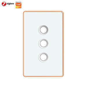 Tuya 스마트 홈 조명 스위치 미국 표준 지그비 <span class=keywords><strong>3</strong></span> 갱 스마트 터치 스위치 중립 없음 - Product Image 2