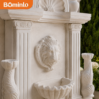 Fontaine murale décorative personnalisée en forme de tête de lion sculptée à la main, style européen classique, pour décoration de salon extérieur