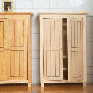 1:12 casa de muñecas en miniatura de alta calidad, modelo de dormitorio con armario de doble puerta, adornos de muebles de madera DIY para accesorios de tiro - Product Image 3