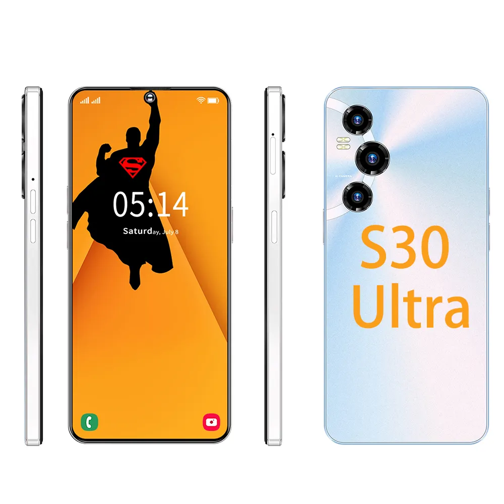 2023 Medome 새로운 스마트 폰 S30 울트라 1TB 7.3 인치 원래 스마트 휴대 전화 안드로이드 휴대 전화 셀룰러 저렴한 가격 전화