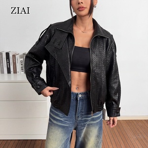 <span class=keywords><strong>Giacca</strong></span> in <span class=keywords><strong>Pelle</strong></span> <span class=keywords><strong>Oversize</strong></span> da <span class=keywords><strong>Donna</strong></span> Stile Motociclista, <span class=keywords><strong>Giacca</strong></span> in <span class=keywords><strong>Pelle</strong></span> con Motivo a Griglia, Nuova <span class=keywords><strong>Giacca</strong></span> Autunnale per Ragazze Cool - Product Image 4