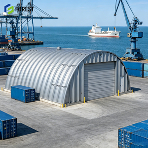 Edificio industrial de estilo Quonset con estructura de acero con viga en H arqueada personalizable - Product Image 2