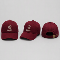 Casquette de baseball à 6 panneaux en tissu polyester/coton, design unisexe réglable, détail brodé à la main, style sportif décontracté