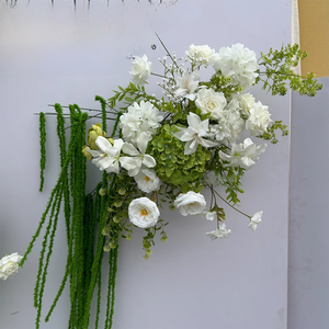 Handmade <strong>White</strong> <strong>and</strong> <strong>Green</strong> Silk Floral Arrangement <strong>Bouquet</strong> Customized for <strong>Weddings</strong> Events Mother's Day Parties - Product Image 4
