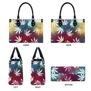 Offre Spéciale hawaïen feuille impression femmes PU sacs <span class=keywords><strong>à</strong></span> main en cuir et sacs <span class=keywords><strong>à</strong></span> main de luxe dames concepteur en cuir cartable fourre-tout sac <span class=keywords><strong>à</strong></span> bandoulière - Product Image 4