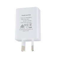 Chargeur mural USB certifié SAA RCM 5V1A 5V2A avec prise australienne, adaptateur secteur conforme à la norme AS/NZS 3112 pour téléphone portable et tablette
