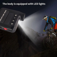 Gonfleur de pneus de vélo 4 en 1 populaire avec haut-parleur Bluetooth et batterie externe, mini pompe à air super compacte pour vélo et moto, 2200 mAh, 140 PSI