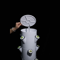 Système de culture hydroponique vertical rotatif écologique pour usage domestique avec pompe