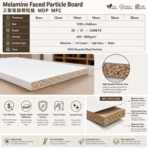 Tablero <span class=keywords><strong>de</strong></span> Melamina MFC Estándar Premium E0 4x8 18mm 9mm para Escritorios Ejecutivos y Estaciones <span class=keywords><strong>de</strong></span> Trabajo, Precio <span class=keywords><strong>de</strong></span> Tablero <span class=keywords><strong>de</strong></span> Partículas - Product Image 2
