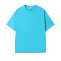 Aanpasbaar voorjaar/zomer nieuw 210g 100% katoenen T-shirt met ronde hals, korte mouwen, effen kleur, basic, los, casual heren top