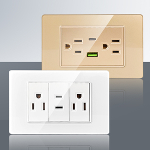 Pannello Elettrico in Vetro Standard Americano con <span class=keywords><strong>USB</strong></span> Tipo-C per Ricarica Rapida, Interruttori e Prese Domestiche - Product Image 3