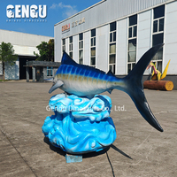 Modèle de poisson animatronique d'intérieur personnalisable Lstiophorus Platypterus pour simulation de décoration d'aquarium créatures marines
