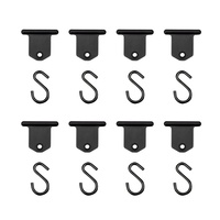 8 crochets de fixation pour auvent de camping-car, supports de suspension pour éclairage, clips de rail pour auvent, accessoires d'éclairage extérieur pour caravane et camping