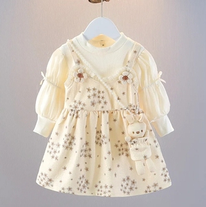 Nuovo Abito Primaverile da Damigella Lungo con Volant, Dolce e Grazioso, Abbigliamento Casual per Bambina, <span class=keywords><strong>Vestito</strong></span> da Principessa con Coniglietto - Product Image 2