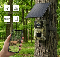 Vente directe d'usine, caméra de chasse WiFi 4G, alimentée par batterie, livrée avec panneau solaire, adaptée pour la ferme et l'utilisation en extérieur.