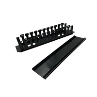 Gestionnaire de câbles 1U/2U à 12 emplacements en plastique pour armoire, goulottine de câbles horizontale 19 pouces, panneau de brassage pour organisation de fils