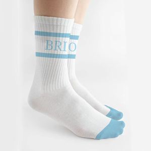 Bridal Shower Gift Bachelorette Party Favors Blue Socks Tote Bag Hair Clip Brush <b>Bride</b> to Be White Veil - Product Image 2