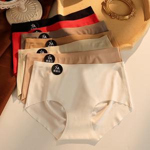 7 क रेशम की त्वचा के अनुकूल आरामदायक जीवाणुरोधी महिला अंडरवियर लड़की बर्फ रेशम की भित्ति सहज नीचे क्रोच कमर पट्टी महिला - Product Image 1