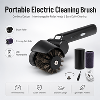 Brosse de nettoyage pour barbecue électrique avec rouleaux remplaçables, outil de nettoyage de barbecue rechargeable par USB